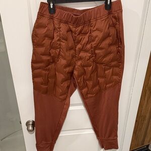Calia Rust Quilted winter Jogger Pants